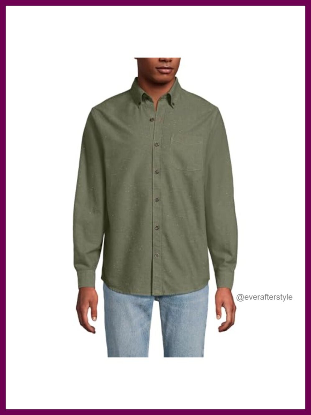 Flannel Button Down Shirt 100% Cotton Traditional Fit Long Sleeve